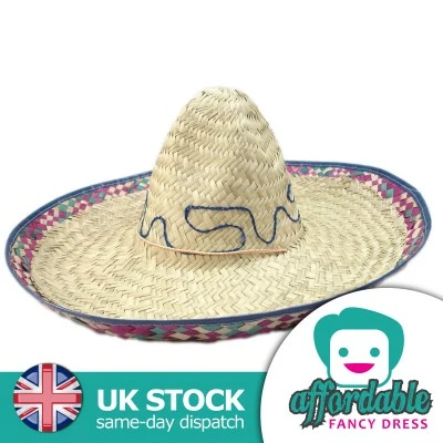 Mexican Sombrero | Red or Blue Trim