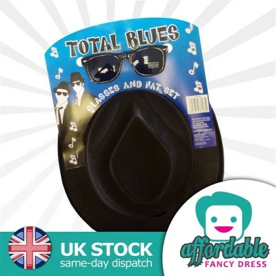 Blues Brother Hat and Glasses set