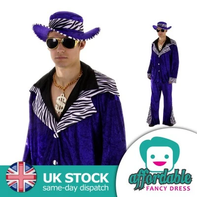Purple 70s Pimp Daddy Costume