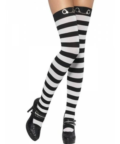 Stockings, Black and White with Handcuff
