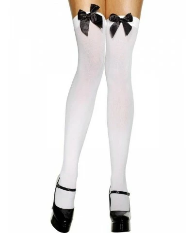 Thigh High Stockings White and Black