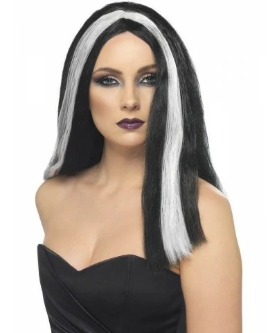 Witch/Vampira Wig, Black and White