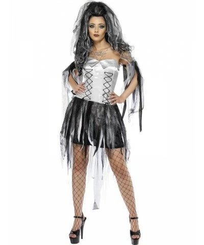 Monsters Bride Costume, Silver and Black