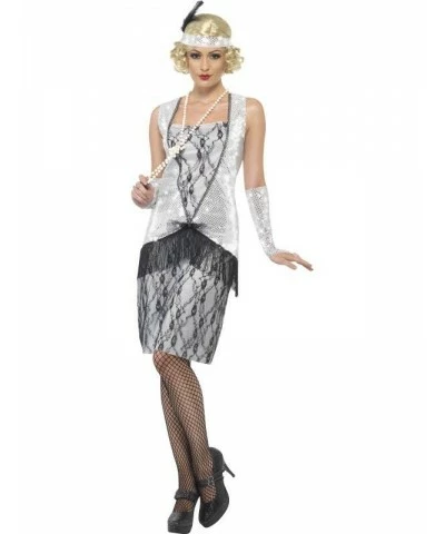 Silver flapper costume