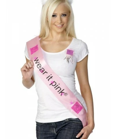 Wear it Pink Flashing Sash 'Researching The Cure'
