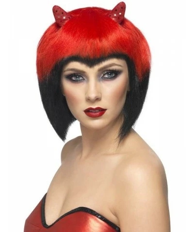 Devil Diva Wig, Red and Black