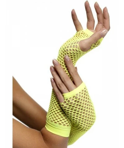 Fishnet Gloves Yellow