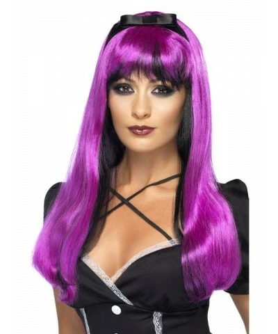 Bewitching Wig, Pink over Black