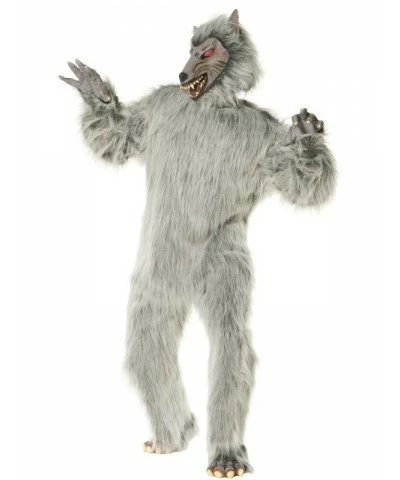 Werewolf Costume, Grey Fur Jumpsuit