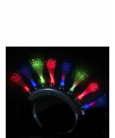 Funky Punk Light Up Mohawk Fibre Optic