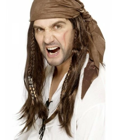 Buccaneer Pirate Wig, with Bandana