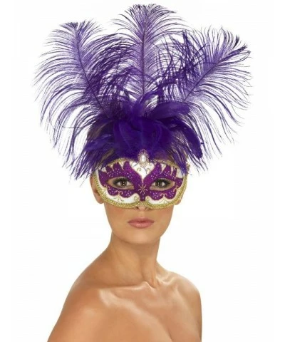 Purple Can Can Beauty Eyemask with Feather