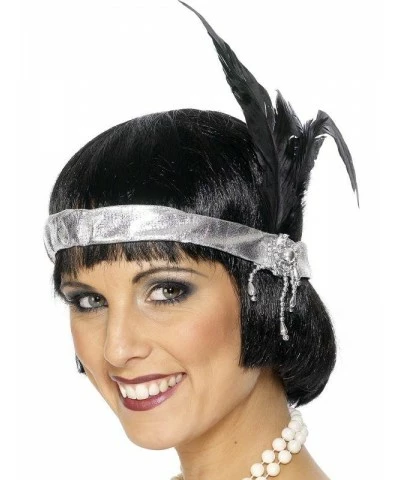Silver Satin Charleston Headband