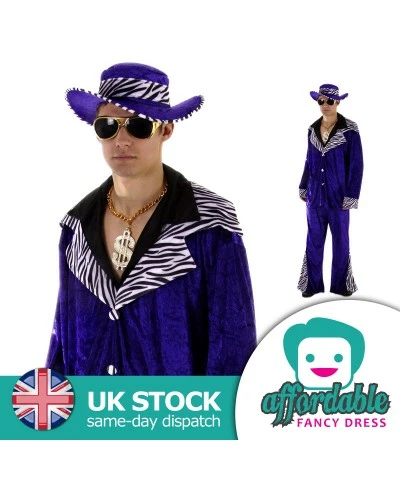 Purple 70s Pimp Daddy Costume