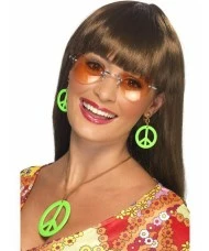 Necklace and Earring Set, Assorted Neon Colours