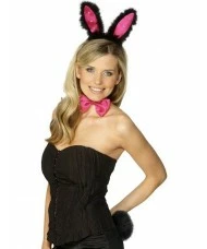Bunny Set, Pink and Black