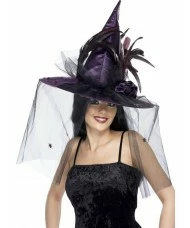Witch Hat, Feathers and Netting