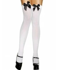 Thigh High Stockings White and Black