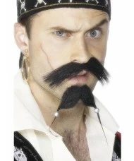 Pirate Tash and Beard Set