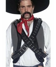 Authentic Western Leather Bandolier Bullet Belt