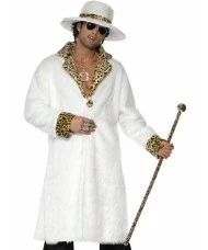 Pimp Costume, White and Leopard Skin