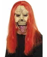 Punk Skull Mask with Neon Hair