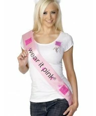 Wear it Pink Flashing Sash 'Researching The Cure'