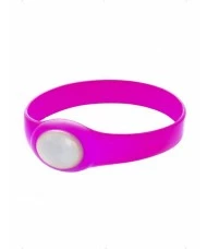 Rubber Bracelet, with Flashing LED Light