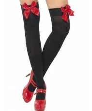 Thigh High Stockings Black and Red