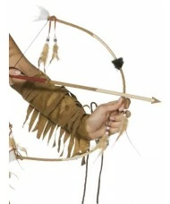Feathered Indian Bow and Arrow Set