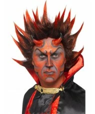 Devil Punky Wig, Red and Black