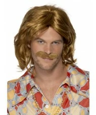 1970's Super Trouper Wig and Moustache