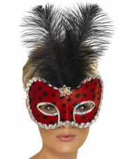 Ladybird Visage Eyemask with Feather