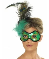 Emerald Peacock with Side Feather Detail
