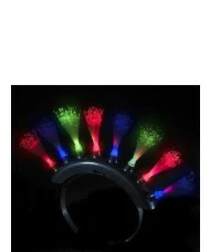 Funky Punk Light Up Mohawk Fibre Optic