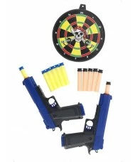 Detective Guns Double Pack, 12 Foam Darts and Target