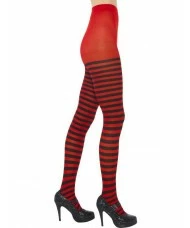 Red and Black Striped Tights