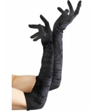 Velveteen Gloves Black