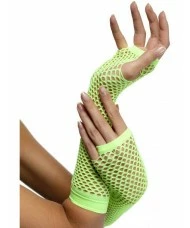 Fishnet Gloves Neon Green