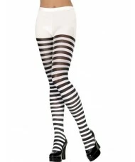 Tights White and Black Striped