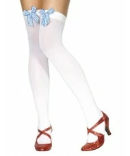 Thigh High Stockings White and Gingham