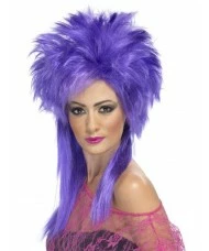 Purple Punk Chick Wig
