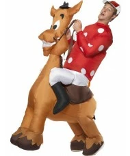 Inflatable Jockey and Horse Costume