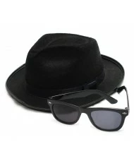 Blues Brother Hat and Glasses set