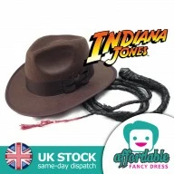 Indiana Jones explorer hat & whip